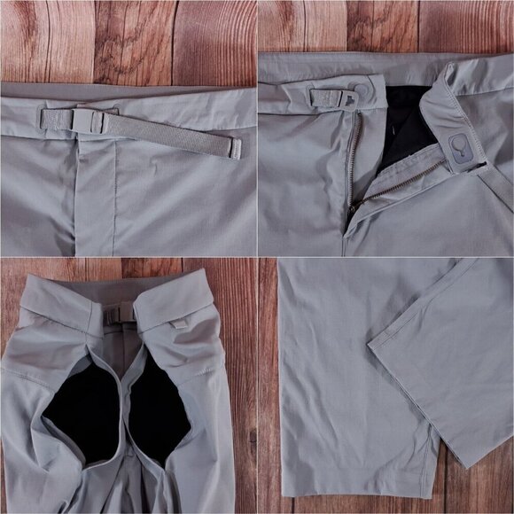 Lululemon Mens Size 38X29 Relaxed Fit Belted Stretch Pant Chino Rhino Grey - Picture 6 of 13